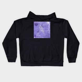 Feather Purple Butterflies Graphic Desired, Beautiful Inspired Spiritual Design, face masks, Phone Cases, Apparel & Gifts Kids Hoodie